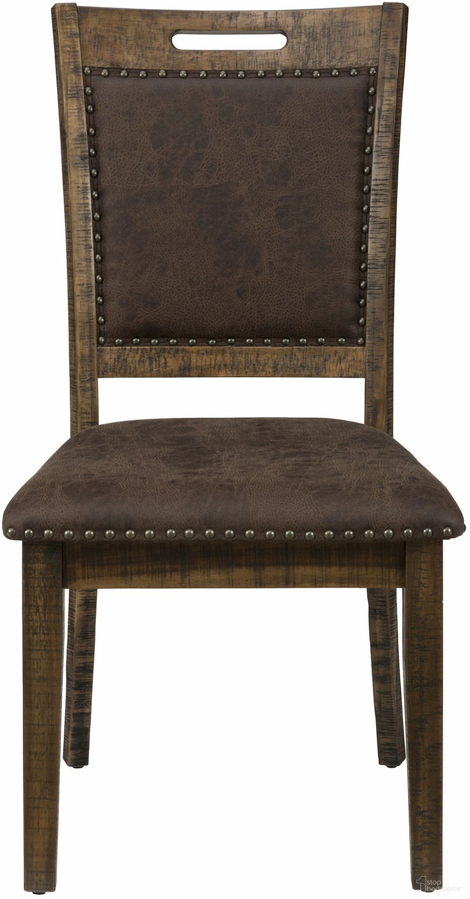 The appearance of Cannon Valley Upholstered Back Dining Chair with Nailhead Trim Set of 2 In Medium Brown designed by Jofran in the transitional interior design. This medium brown piece of furniture was selected by 1StopBedrooms from Cannon Valley Collection to add a touch of cosiness and style into your home. Sku: 1511-380KD. Material: Acacia. Chair Type: Side Chair.