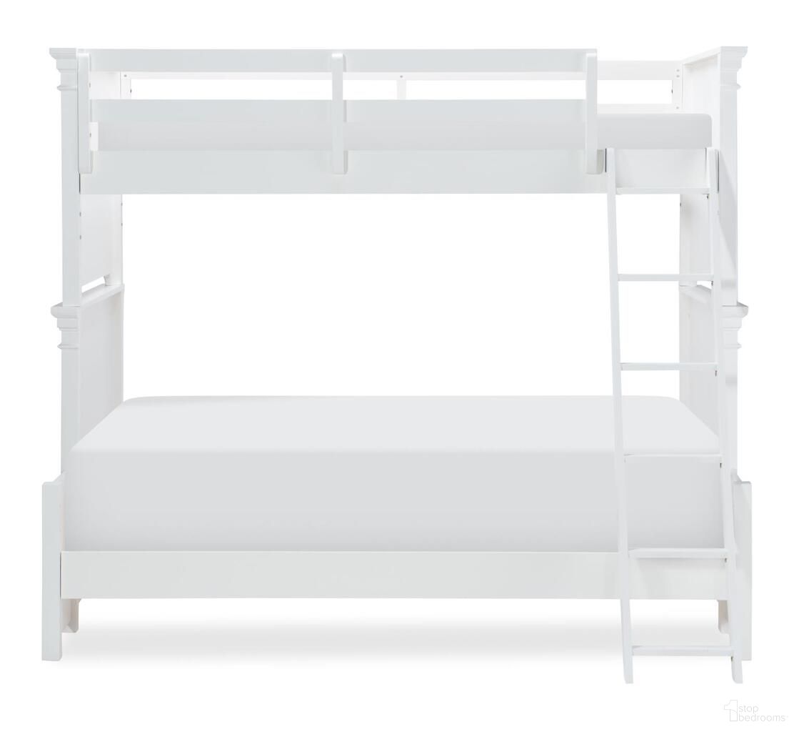 The appearance of Canterbury 2.0 Complete Full over Twin Bunk Extention In Natural White designed by Legacy Classic in the traditional interior design. This natural white piece of furniture was selected by 1StopBedrooms from Canterbury 2.0 Collection to add a touch of cosiness and style into your home. Sku: 3815-8110;3815-8120;3815-8130;3815-8140;N888-4924. Bed Type: Bunk Bed. Bed Size: Full. Material: Poplar Solid.