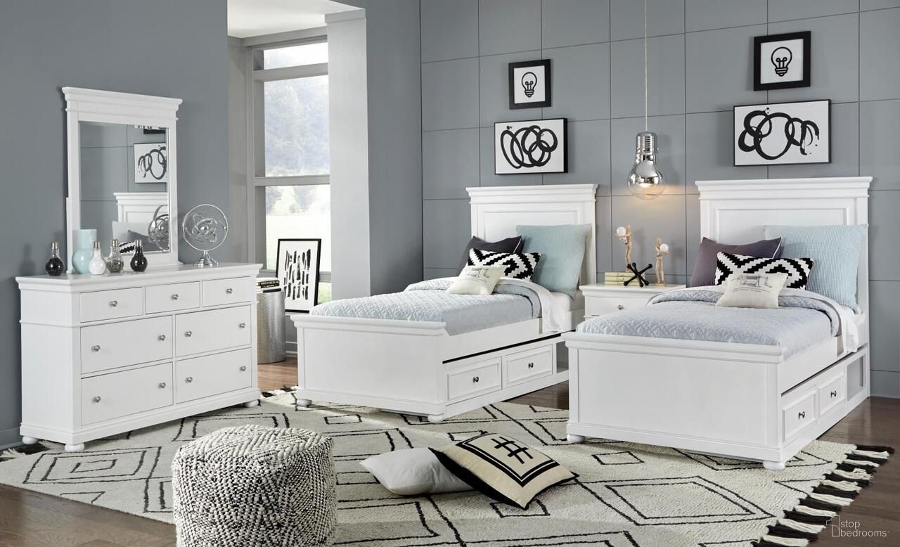 Canterbury 2.0 Complete Youth Panel Bedroom Set In Natural White