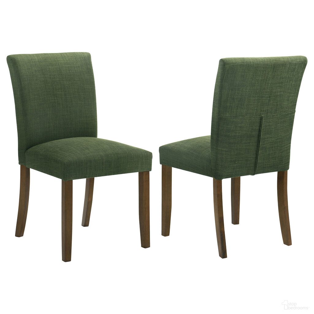 Cantley Upholstered Dining Side Chair Set of 2 In Green