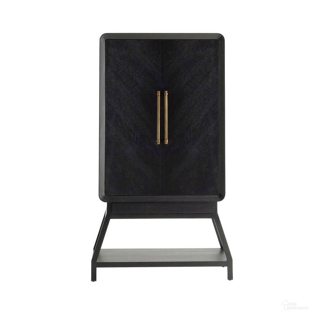 The appearance of Cantu Cocktail Cabinet In Ebony designed by Arteriors in the modern / contemporary interior design. This ebony piece of furniture  was selected by 1StopBedrooms from Cantu Collection to add a touch of cosiness and style into your home. Sku: DJ5015. Material: Oak Veneer.