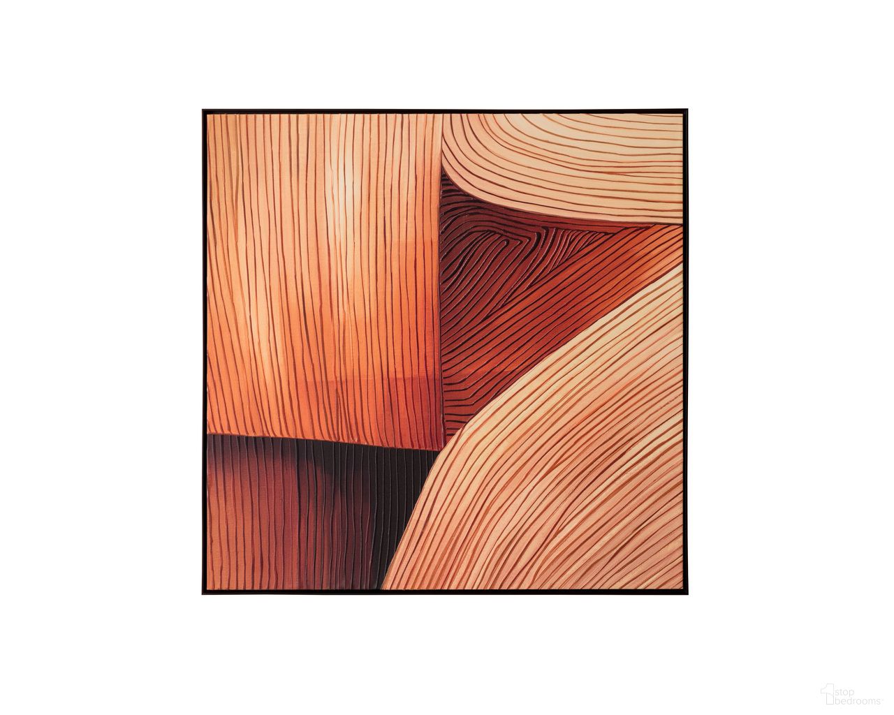 Canyon Dreams I 48" x 48" Accent Wall Art In Black and Orange