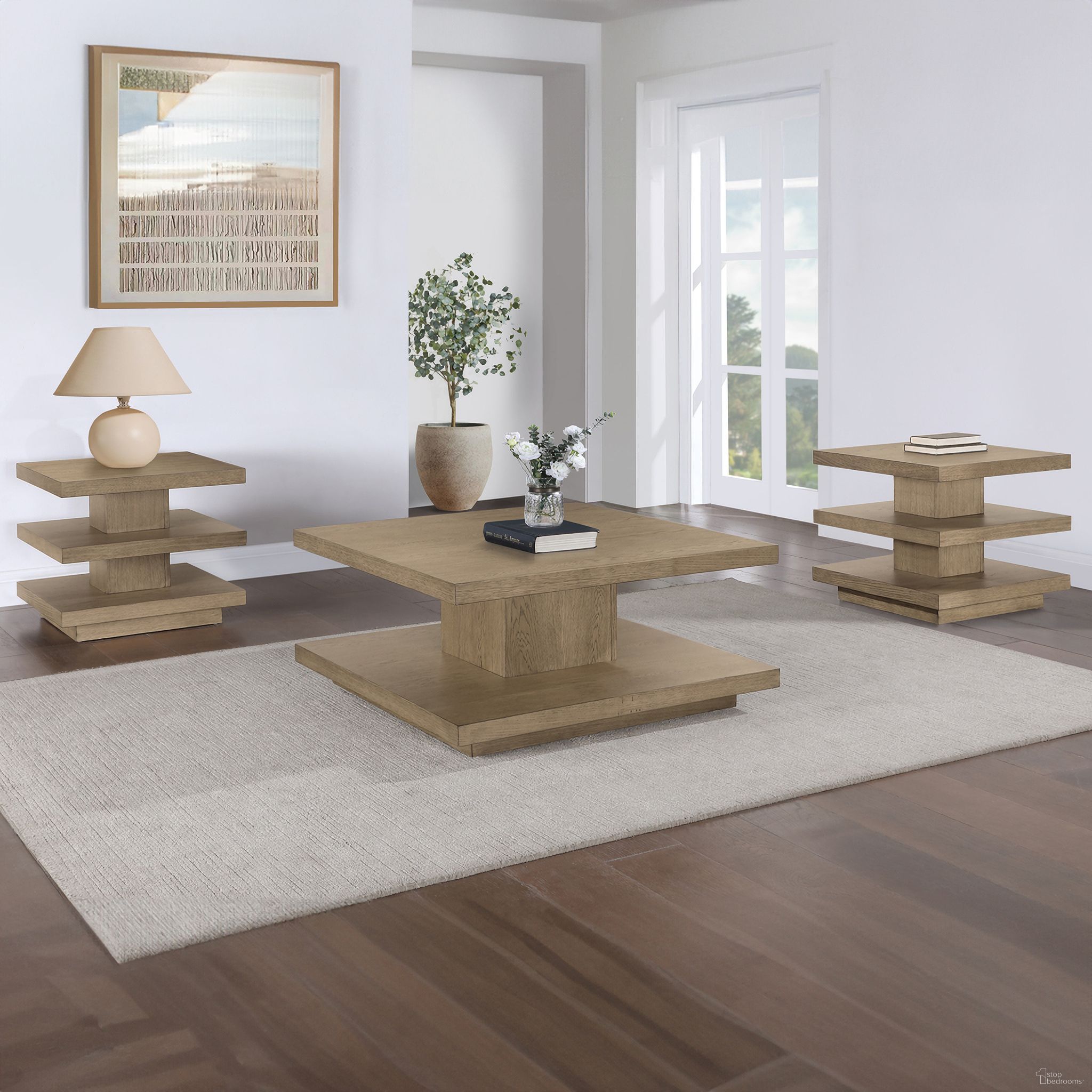 Canyon Occasional Table Set In Brown
