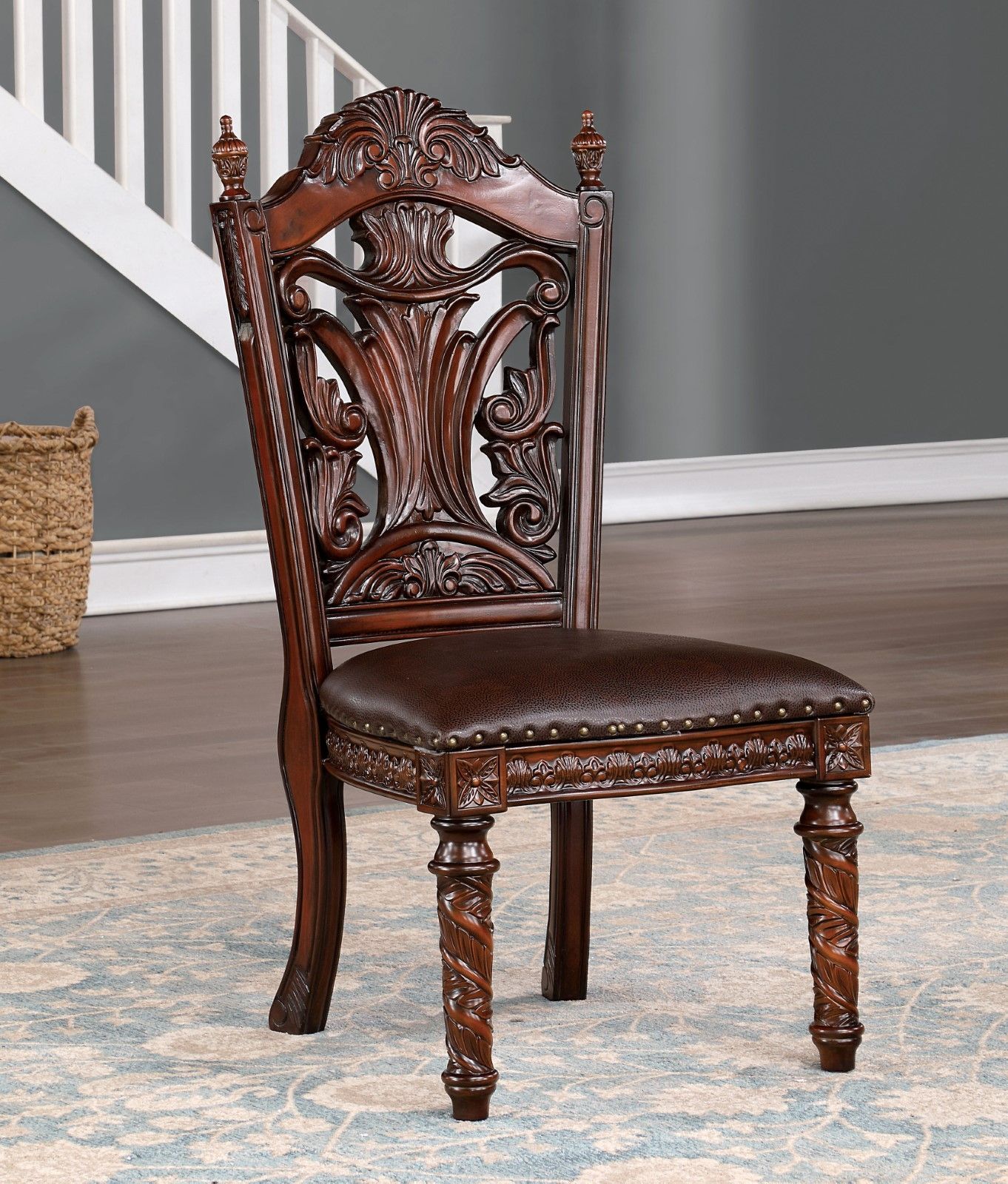 The appearance of Canyonville Side Chair Set of 2 In Brown Cherry and Dark Brown designed by Furniture of America in the traditional interior design. This brown cherry and dark brown piece of furniture was selected by 1StopBedrooms from Canyonville Collection to add a touch of cosiness and style into your home. Sku: CM3144SC-2PK. Material: Wood. Chair Type: Side Chair.