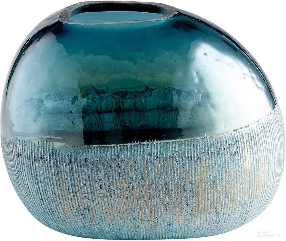 The appearance of Cape Caspian Blue Small Vase designed by Cyan Design in the modern / contemporary interior design. This blue piece of furniture  was selected by 1StopBedrooms from Cape Collection to add a touch of cosiness and style into your home. Sku: 11072. Material: Glass.