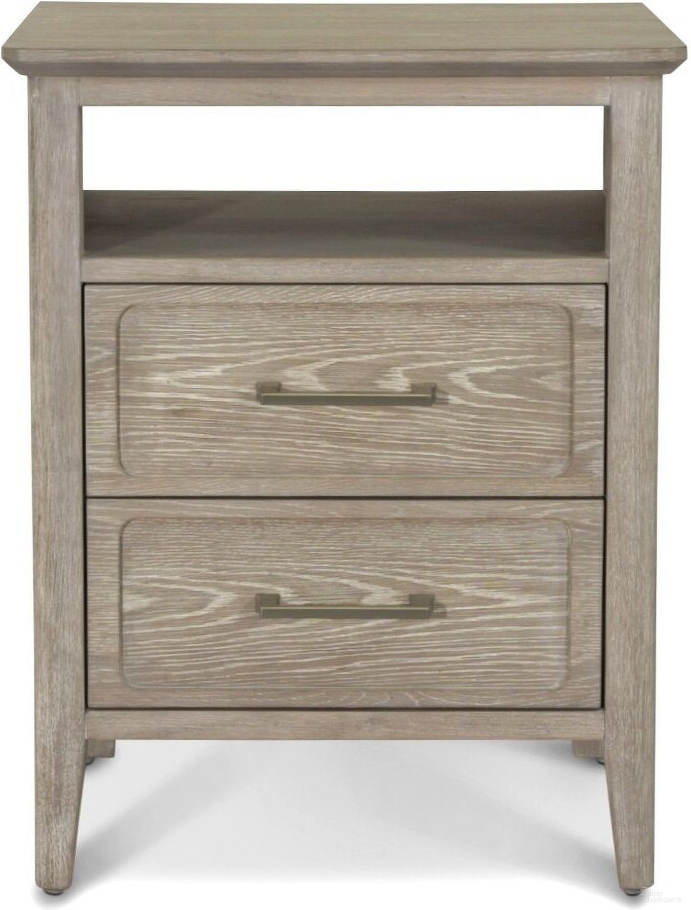The appearance of Cape May 2 Drawer Nightstand with Usb In Driftwood designed by Sea Winds Trading in the coastal interior design. This driftwood piece of furniture  was selected by 1StopBedrooms from Cape May Collection to add a touch of cosiness and style into your home. Sku: B62232-DRIFTWOOD. Material: Wood.