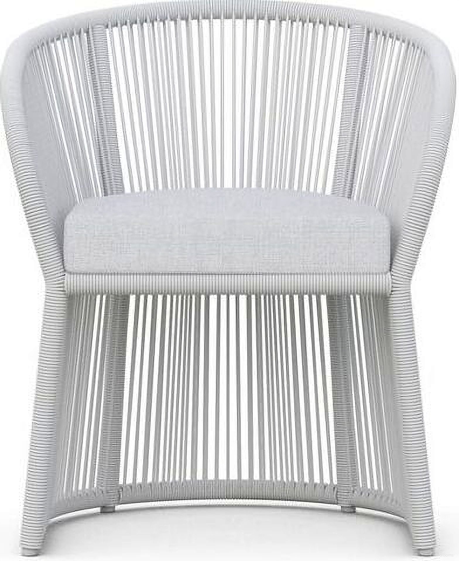 The appearance of Cape Town Dining Chair with Cushion In Polar and Matte White designed by Azzurro Living in the coastal interior design. This polar/matte white piece of furniture was selected by 1StopBedrooms from Cape Town Collection to add a touch of cosiness and style into your home. Sku: CPT-TR17D-CU. Material: Aluminum.