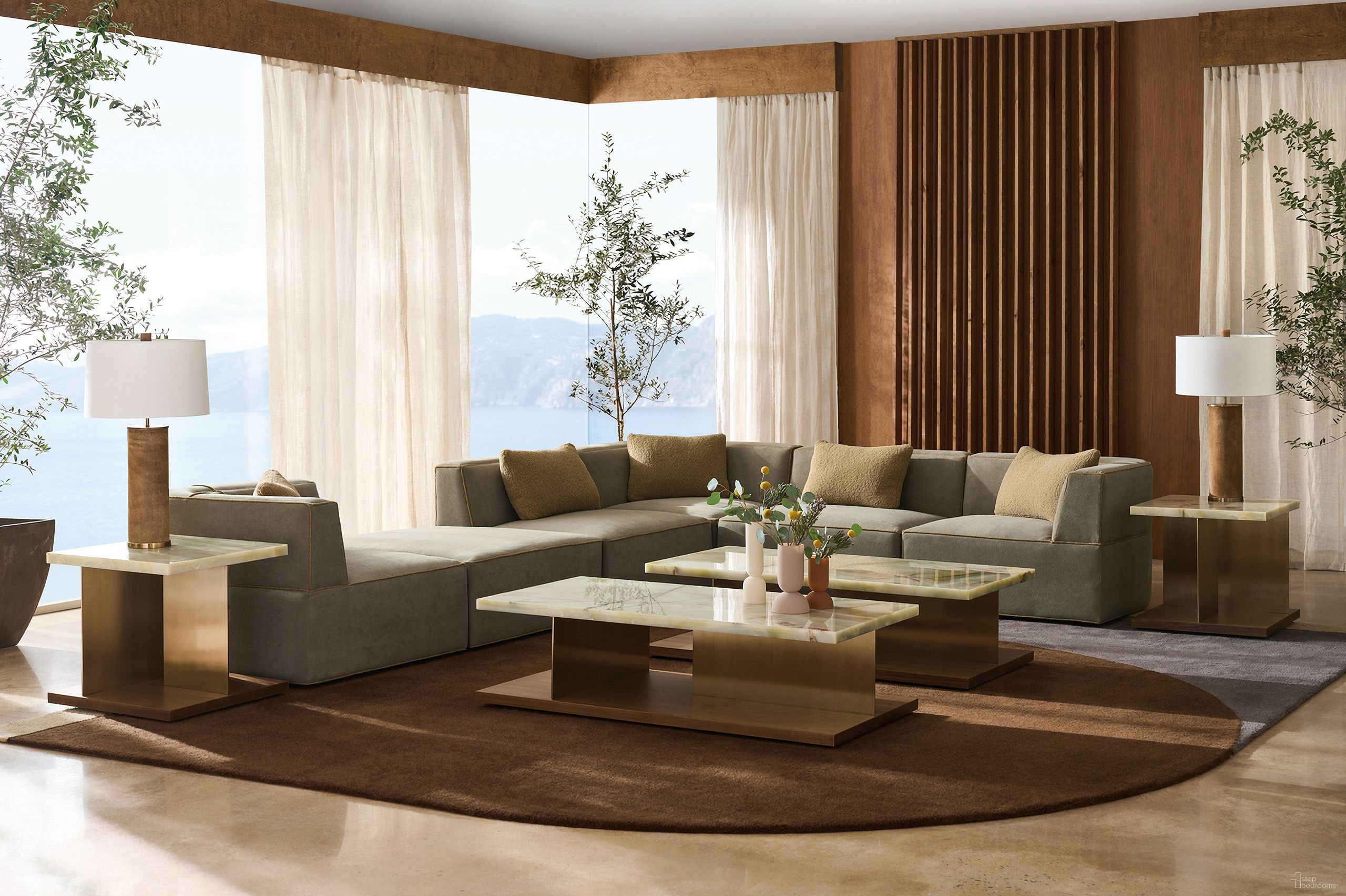 The appearance of Cape Verde Occasional Table Set In Cream designed by Caracole in the modern / contemporary interior design. This cream piece of furniture  was selected by 1StopBedrooms from Cape Verde Collection to add a touch of cosiness and style into your home. Sku: M151-023-402;M151-023-412. Material: Stone.