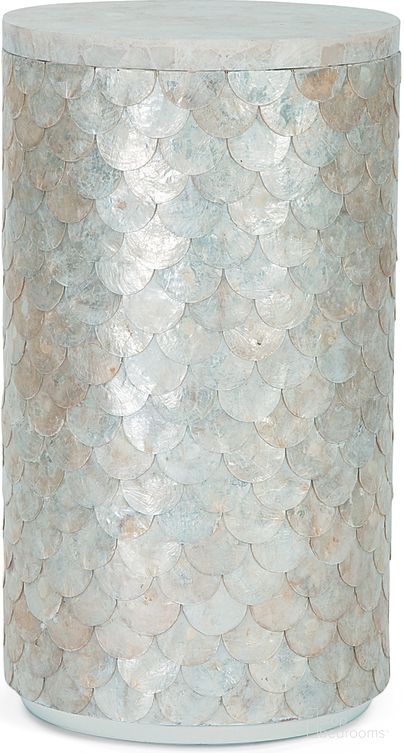 The appearance of Capiz Accent Table In Capiz Shell designed by Century Furniture in the transitional interior design. This capiz shell piece of furniture  was selected by 1StopBedrooms from Grand Tour Furniture Collection to add a touch of cosiness and style into your home. Sku: SF5266. Material: Shell.