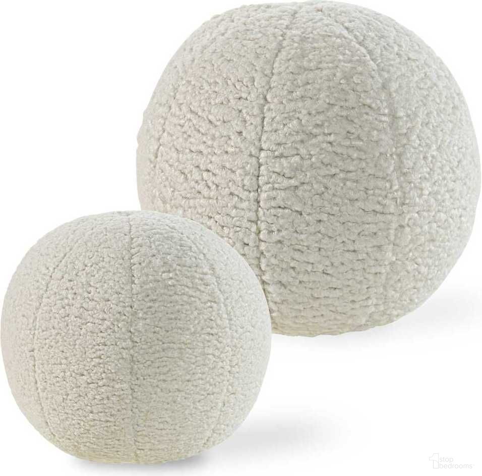 The appearance of Capra Ball Sheepskin Pillows Set of 2 In White designed by Uttermost in the modern / contemporary interior design. This white piece of furniture was selected by 1StopBedrooms from Capra Collection to add a touch of cosiness and style into your home. Sku: 64048. Material: Fabric.