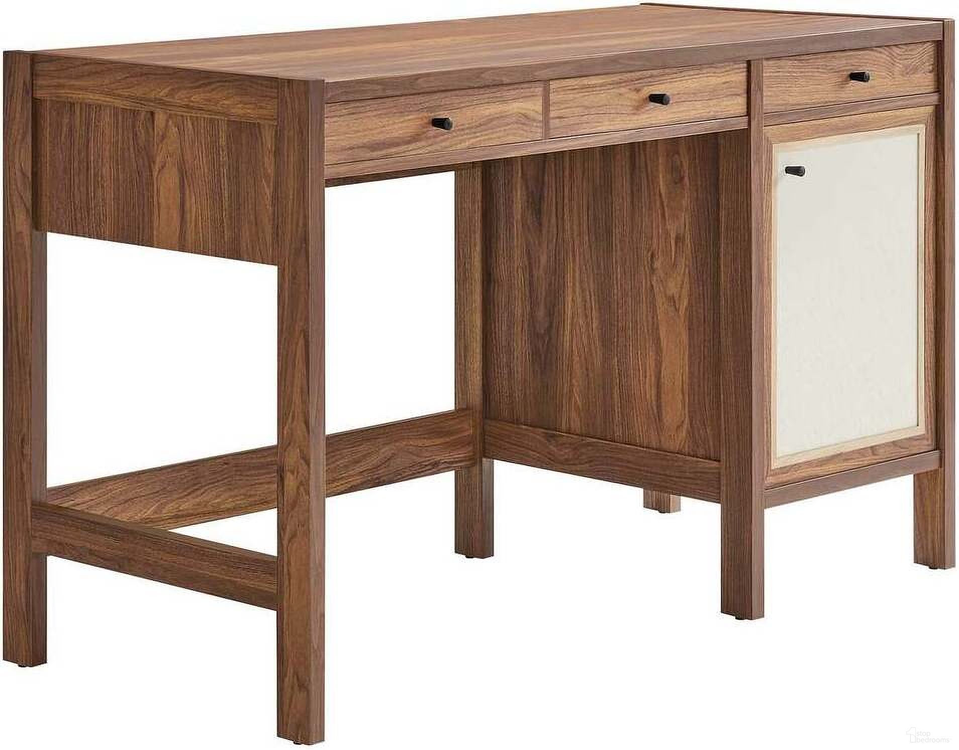 The appearance of Capri 49 Inch Wood Grain Office Desk In Walnut designed by Modway in the transitional interior design. This walnut piece of furniture was selected by 1StopBedrooms from Capri Collection to add a touch of cosiness and style into your home. Sku: EEI-6617-WAL. Material: Engineered Wood.