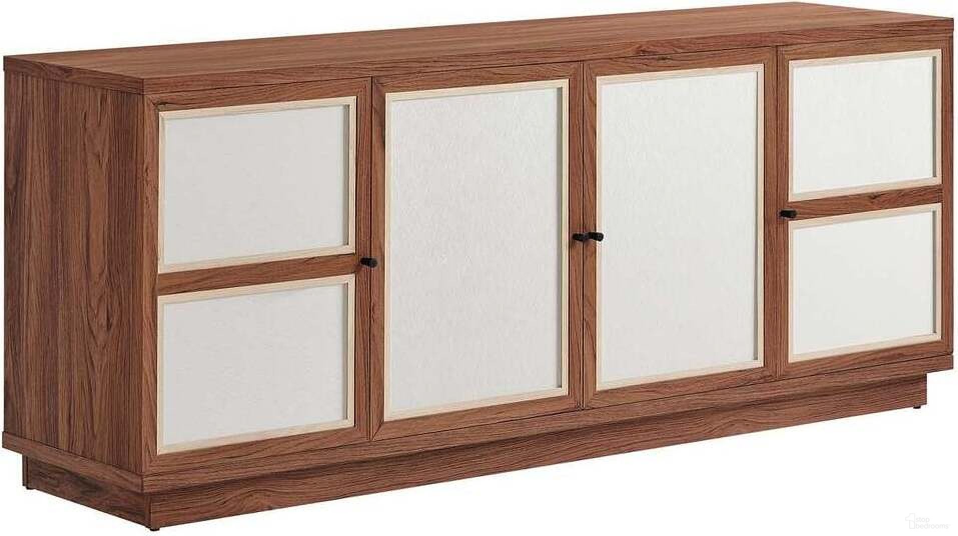 The appearance of Capri 63 Inch Wood Grain TV Console In Walnut designed by Modway in the modern / contemporary interior design. This walnut piece of furniture  was selected by 1StopBedrooms from Capri Collection to add a touch of cosiness and style into your home. Sku: EEI-6865-WAL. Material: Plywood.
