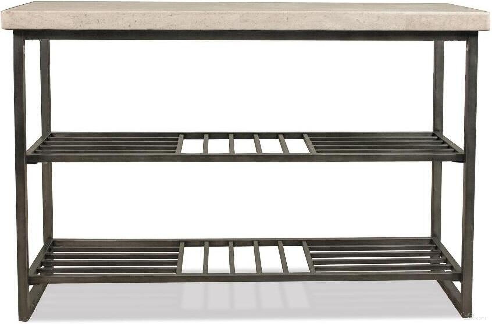 The appearance of Capri Console Table In Alabaster designed by Riverside Furniture in the modern / contemporary interior design. This alabaster piece of furniture  was selected by 1StopBedrooms from Capri Collection to add a touch of cosiness and style into your home. Sku: 77715. Material: Metal.