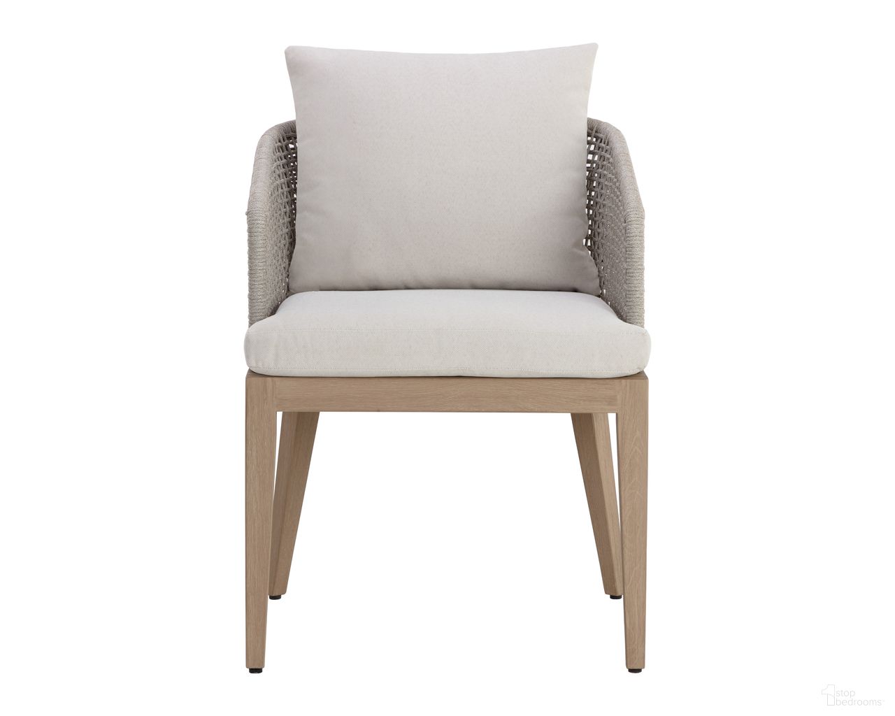 Capri Dining Armchair In Drift Brown and Palazzo Cream
