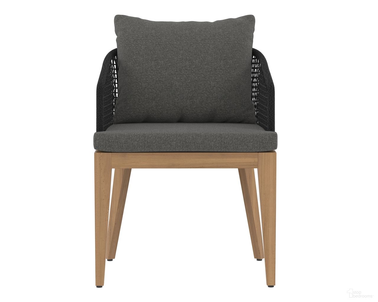 Capri Dining Armchair In Natural and Gracebay Grey