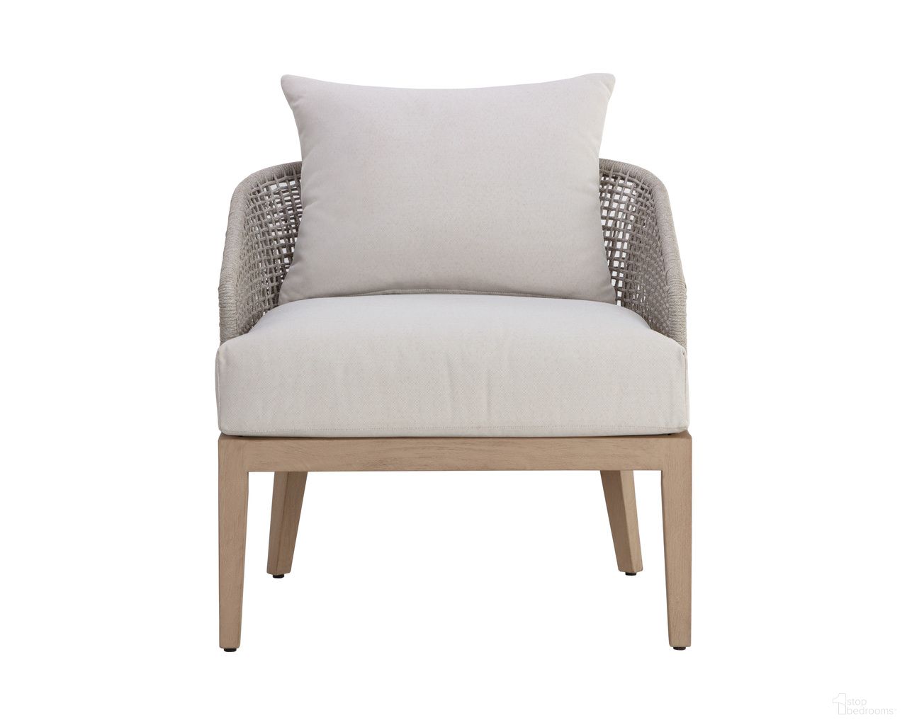 Capri Lounge Chair In Drift Brown and Palazzo Cream