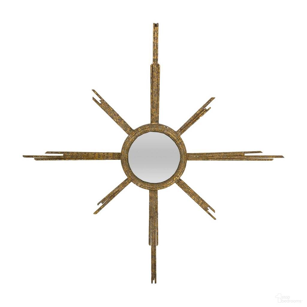 The appearance of Capri Mirror In Antique Gold designed by Gabby in the transitional interior design. This antique gold piece of furniture  was selected by 1StopBedrooms from Capri Collection to add a touch of cosiness and style into your home. Sku: SCH-155495. Material: Pine.