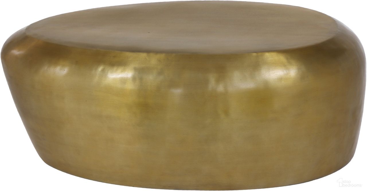 Capsule Aluminum Coffee Table In Gold