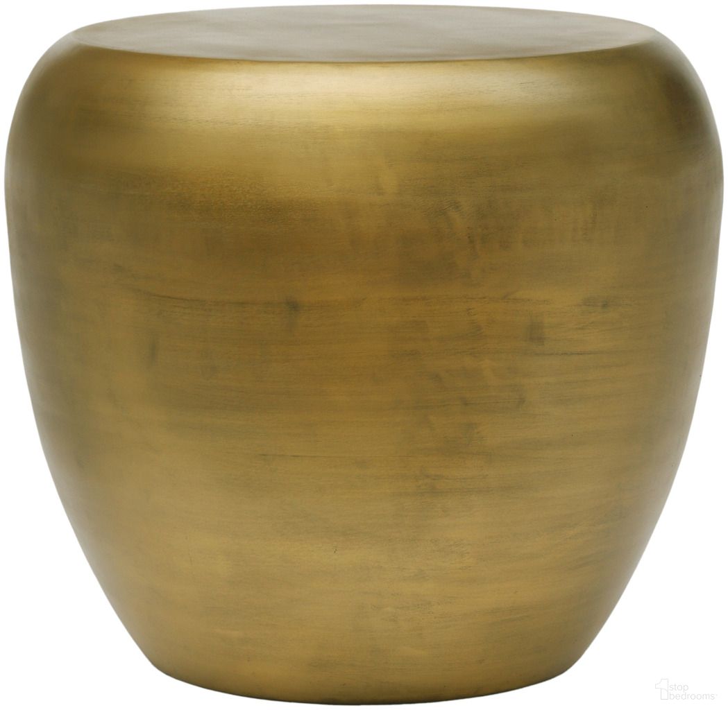 The appearance of Capsule Aluminum End Table In Gold designed by Meridian in the modern / contemporary interior design. This gold piece of furniture  was selected by 1StopBedrooms from Capsule Collection to add a touch of cosiness and style into your home. Sku: 99062Gold-ET. Material: Aluminum.