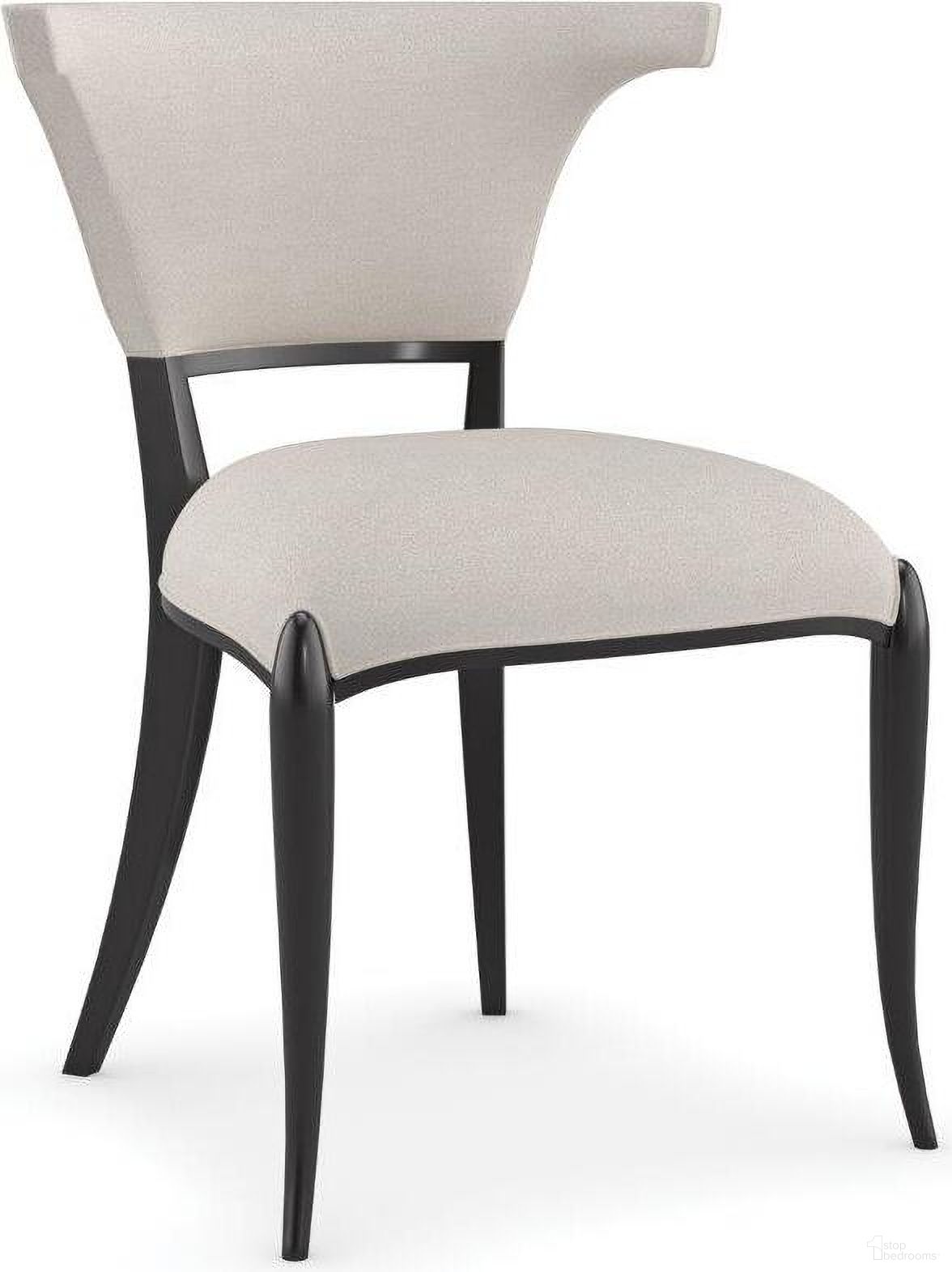 The appearance of Caracole Classic Be My Guest Dining Chair designed by Caracole in the modern / contemporary interior design. This almost black piece of furniture was selected by 1StopBedrooms from Caracole Classic Collection to add a touch of cosiness and style into your home. Sku: CLA-021-282. Material: Wood. Chair Type: Side Chair.