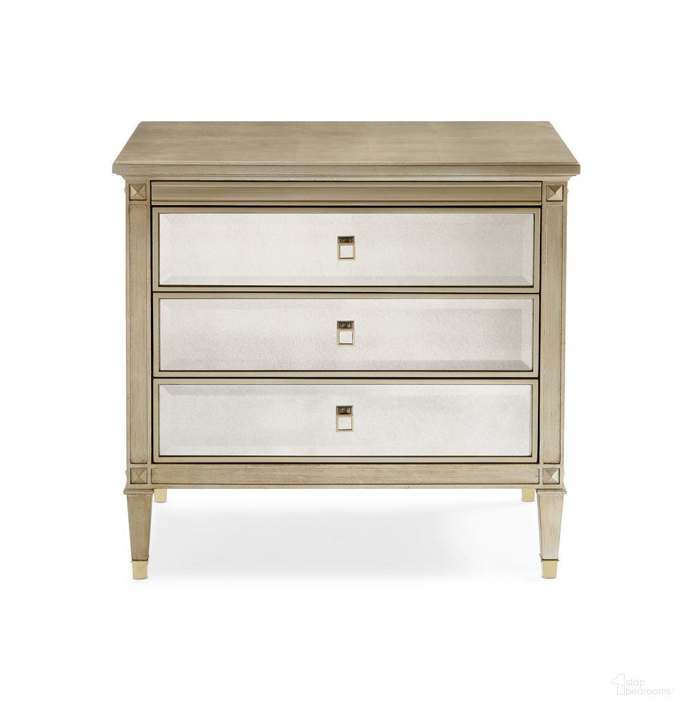The appearance of Caracole Classic Beauty Nightstand designed by Caracole in the modern / contemporary interior design. This gold piece of furniture  was selected by 1StopBedrooms from Caracole Classic Collection to add a touch of cosiness and style into your home. Sku: CLA-016-064. Material: Wood.