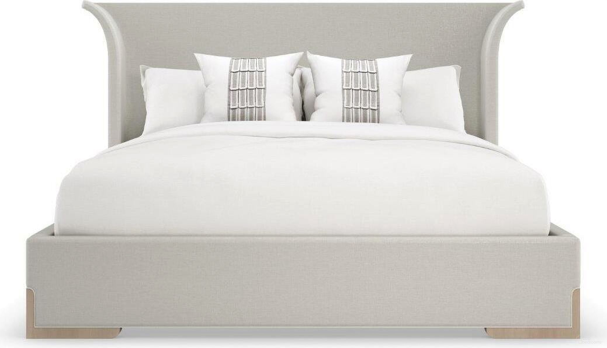 The appearance of Caracole Classic Beauty Sleep Bed King designed by Caracole in the transitional interior design. This gray piece of furniture  was selected by 1StopBedrooms from Caracole Classic Collection to add a touch of cosiness and style into your home. Sku: CLA-021-122F;CLA-021-122H;CLA-021-102R. Bed Type: Panel Bed. Material: Wood. Bed Size: King.
