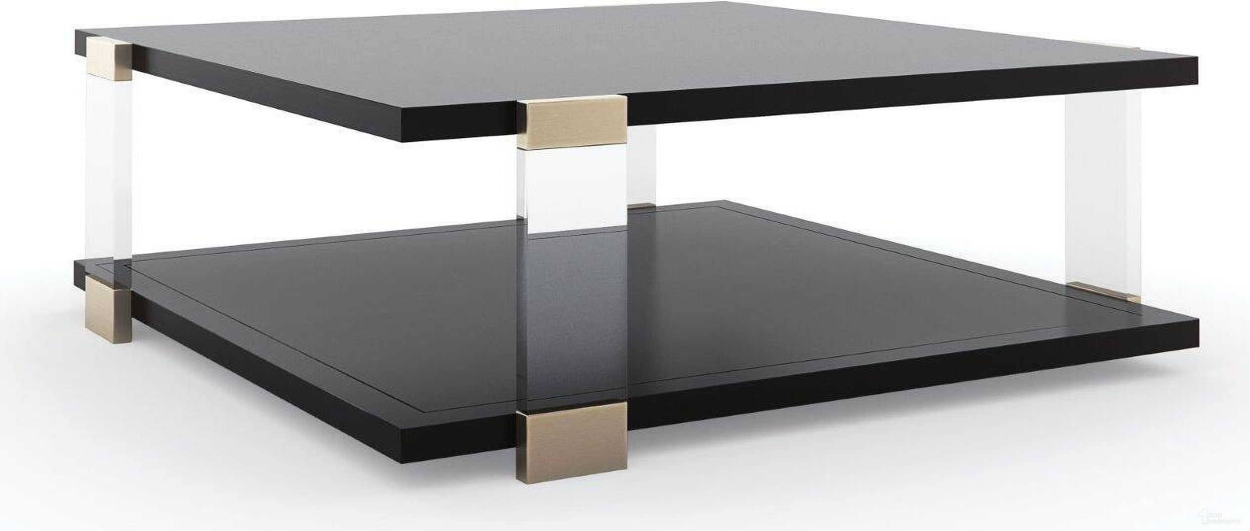 The appearance of Classic I'Ll Take The Corner Cocktail Table designed by Caracole in the modern / contemporary interior design. This black and gold piece of furniture was selected by 1StopBedrooms from Caracole Classic Collection to add a touch of cosiness and style into your home. Sku: CLA-020-403. Material: Acrylic.