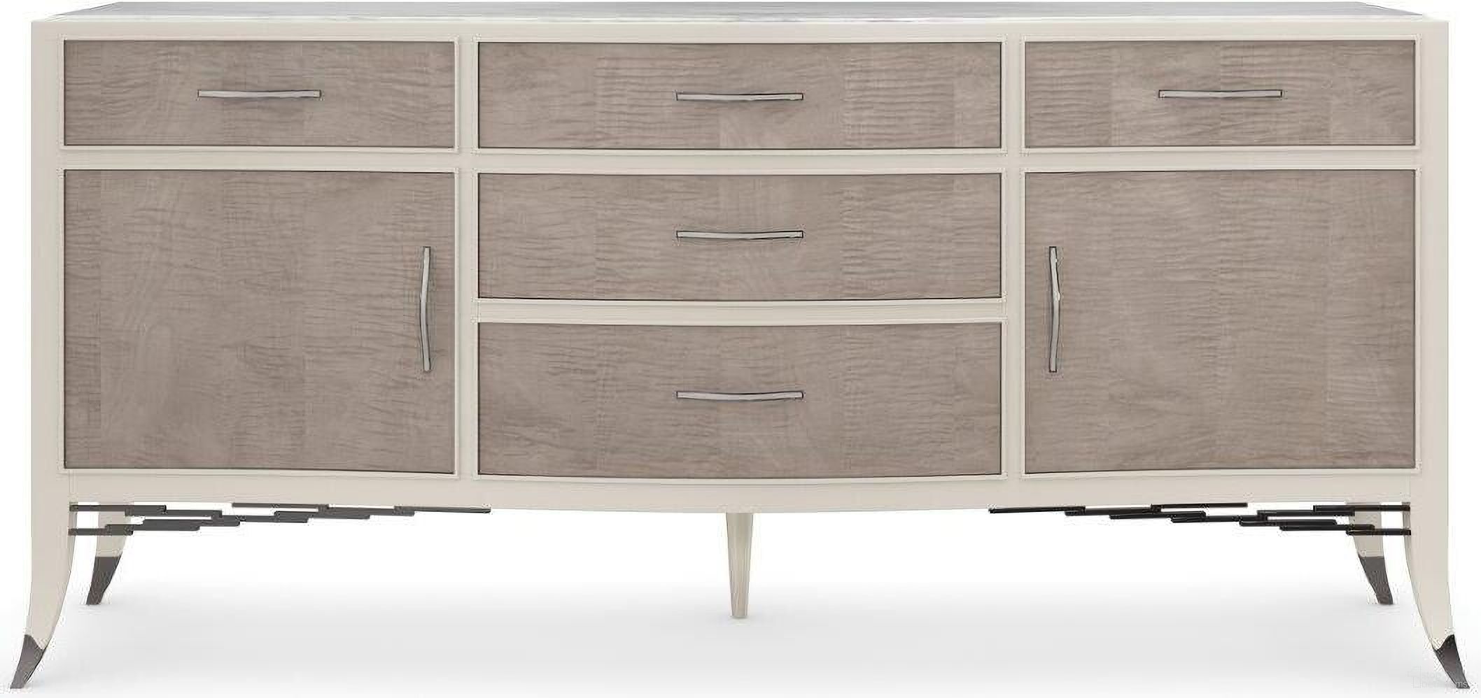 The appearance of Caracole Classic Break From Tradition Sideboard designed by Caracole in the modern / contemporary interior design. This bronze piece of furniture was selected by 1StopBedrooms from Caracole Classic Collection to add a touch of cosiness and style into your home. Sku: CLA-422-211. Material: Stone.