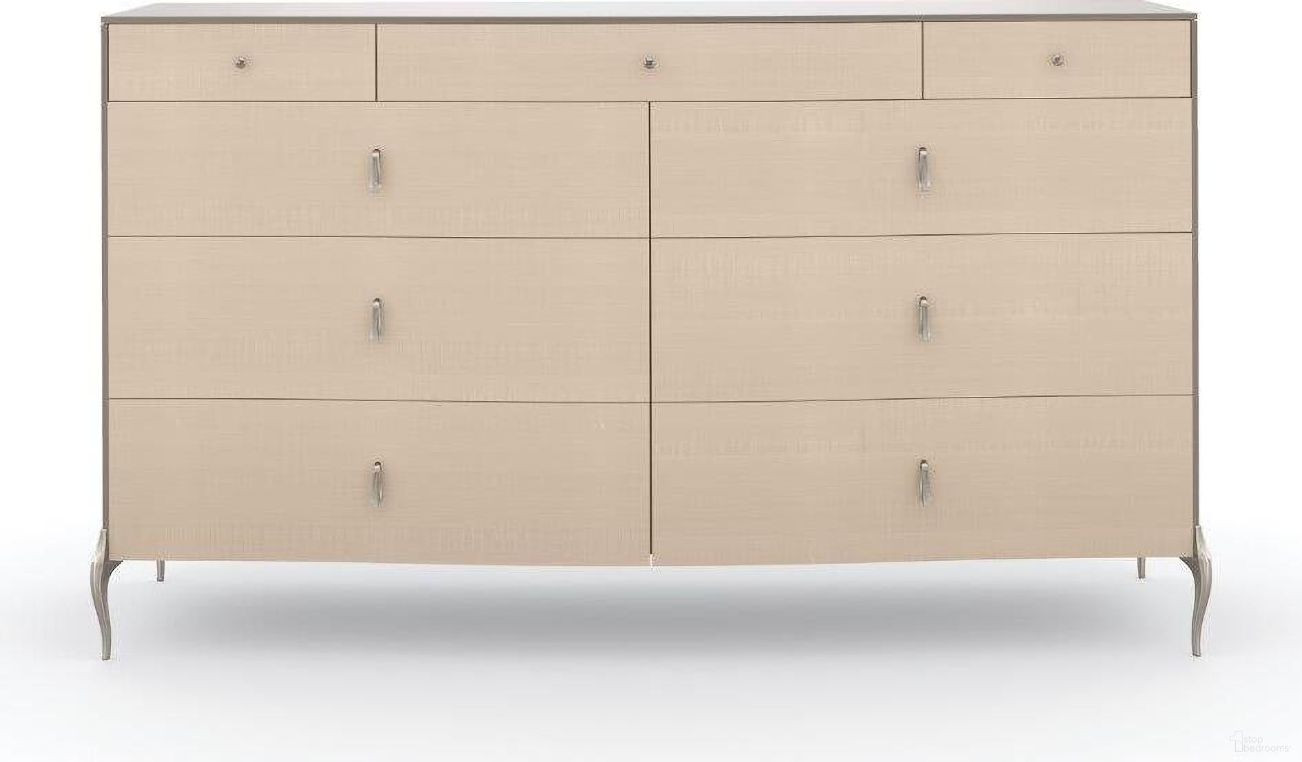 The appearance of Caracole Classic Dress To Impress Dresser designed by Caracole in the modern / contemporary interior design. This silver piece of furniture was selected by 1StopBedrooms from Caracole Classic Collection to add a touch of cosiness and style into your home. Sku: CLA-020-013. Material: Metal.