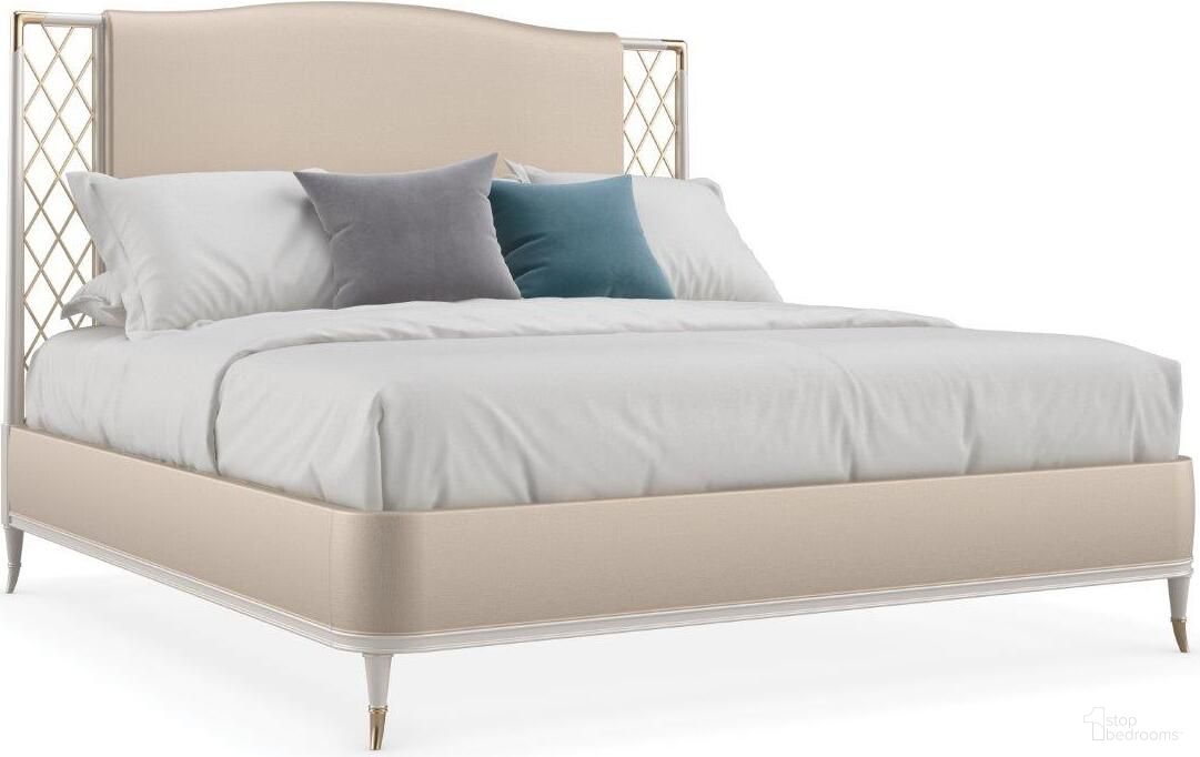 The appearance of Caracole Classic Star Of The Night Bed King designed by Caracole in the transitional interior design. This gold piece of furniture was selected by 1StopBedrooms from Caracole Classic Collection to add a touch of cosiness and style into your home. Sku: CLA-021-121F;CLA-021-121H;CLA-021-101R. Bed Type: Panel Bed. Material: Wood. Bed Size: King.