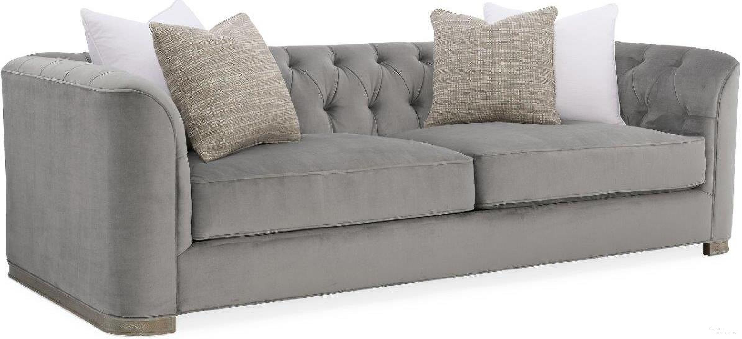 The appearance of Caracole Classic Gray Tuft Guy Sofa designed by Caracole in the traditional interior design. This gray piece of furniture was selected by 1StopBedrooms from Caracole Classic Collection to add a touch of cosiness and style into your home. Sku: UPH-019-013-A.