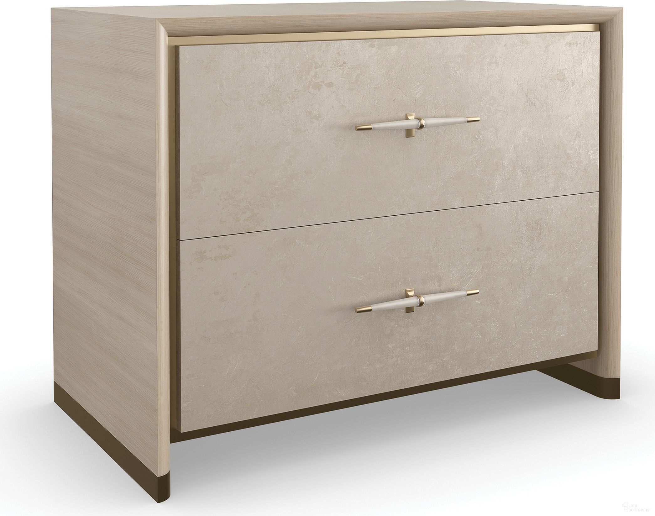 The appearance of Caracole Classic Hang Up Large Nightstand In Frost designed by Caracole in the transitional interior design. This frost piece of furniture was selected by 1StopBedrooms from Caracole Classic Collection to add a touch of cosiness and style into your home. Sku: CLA-022-066. Material: Wood.
