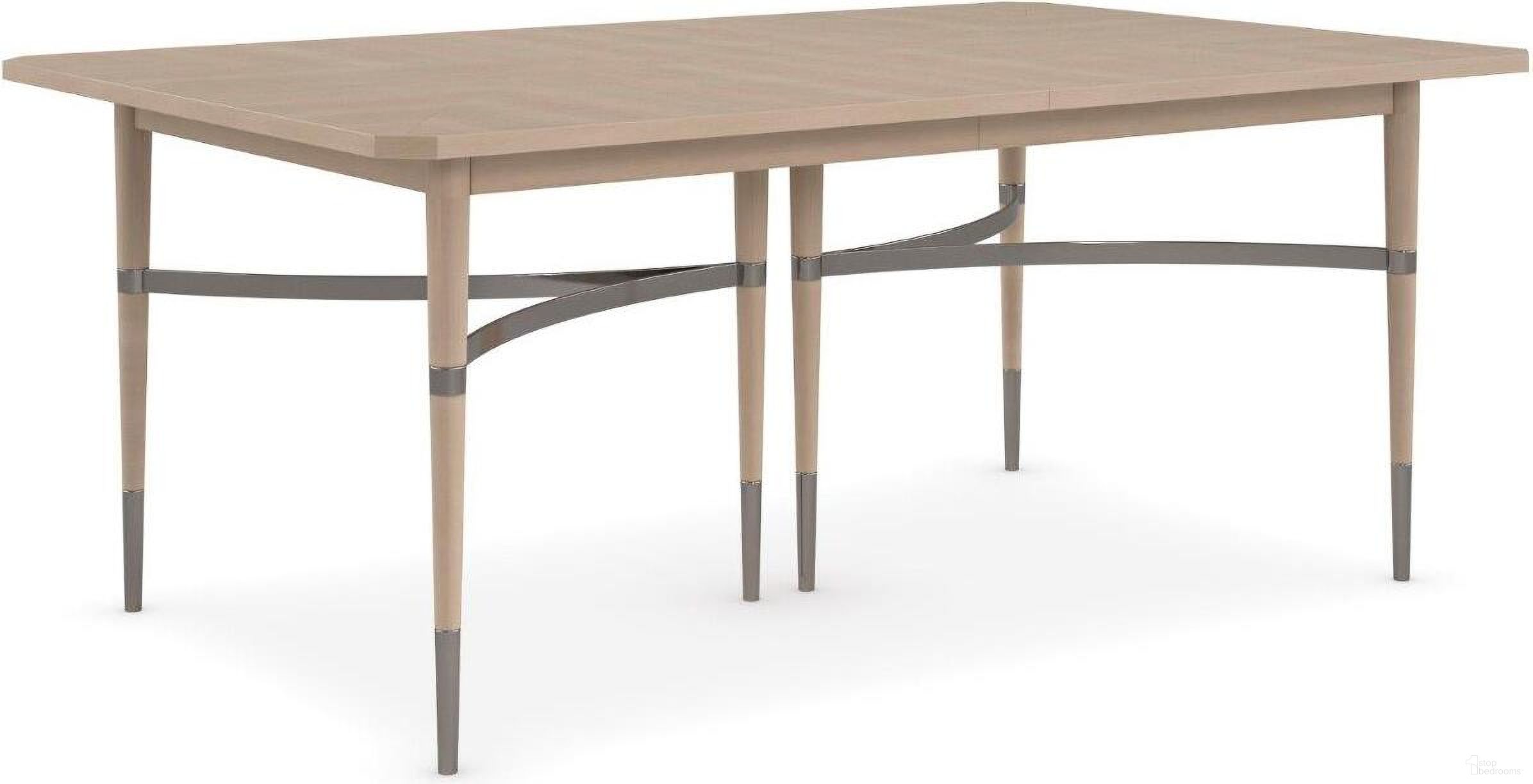 The appearance of Caracole Classic Here To Accommodate Dining Table designed by Caracole in the transitional interior design. This gray piece of furniture was selected by 1StopBedrooms from Caracole Classic Collection to add a touch of cosiness and style into your home. Sku: CLA-021-202. Table Base Style: Trestle. Material: Wood. Table Top Shape: Rectangular. Size: 46" x 72".