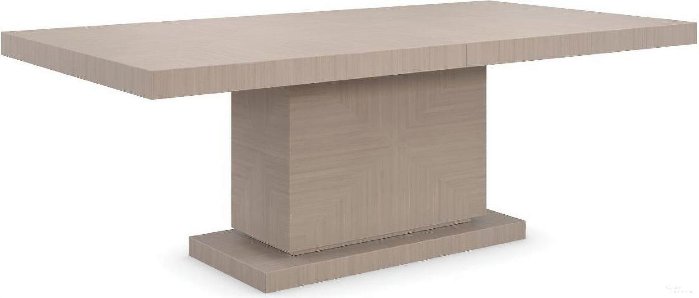 The appearance of Caracole Classic Horizon Dining Table designed by Caracole in the modern / contemporary interior design. This grey piece of furniture was selected by 1StopBedrooms from Caracole Classic Collection to add a touch of cosiness and style into your home. Sku: CLA-422-202B;CLA-422-202T. Table Base Style: Pedestal. Material: Wood. Table Top Shape: Rectangular. Size: 44" x 84".