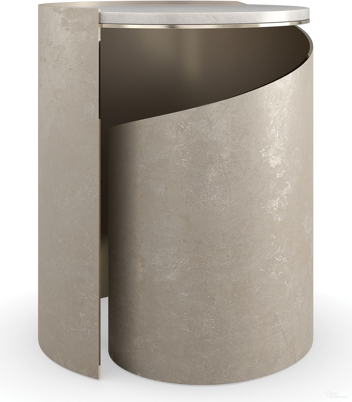The appearance of Caracole Classic Nautilus Side Table In Gold designed by Caracole in the transitional interior design. This gold piece of furniture  was selected by 1StopBedrooms from Caracole Classic Collection to add a touch of cosiness and style into your home. Sku: CLA-022-422. Material: Metal.