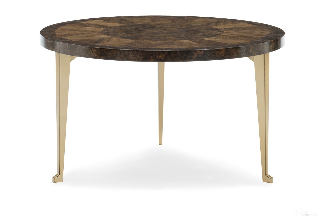 The appearance of Caracole Classic One Of The Bunch Cocktail Table designed by Caracole in the modern / contemporary interior design. This brown and gold piece of furniture  was selected by 1StopBedrooms from Caracole Classic Collection to add a touch of cosiness and style into your home. Sku: CLA-418-4010. Material: Wood.
