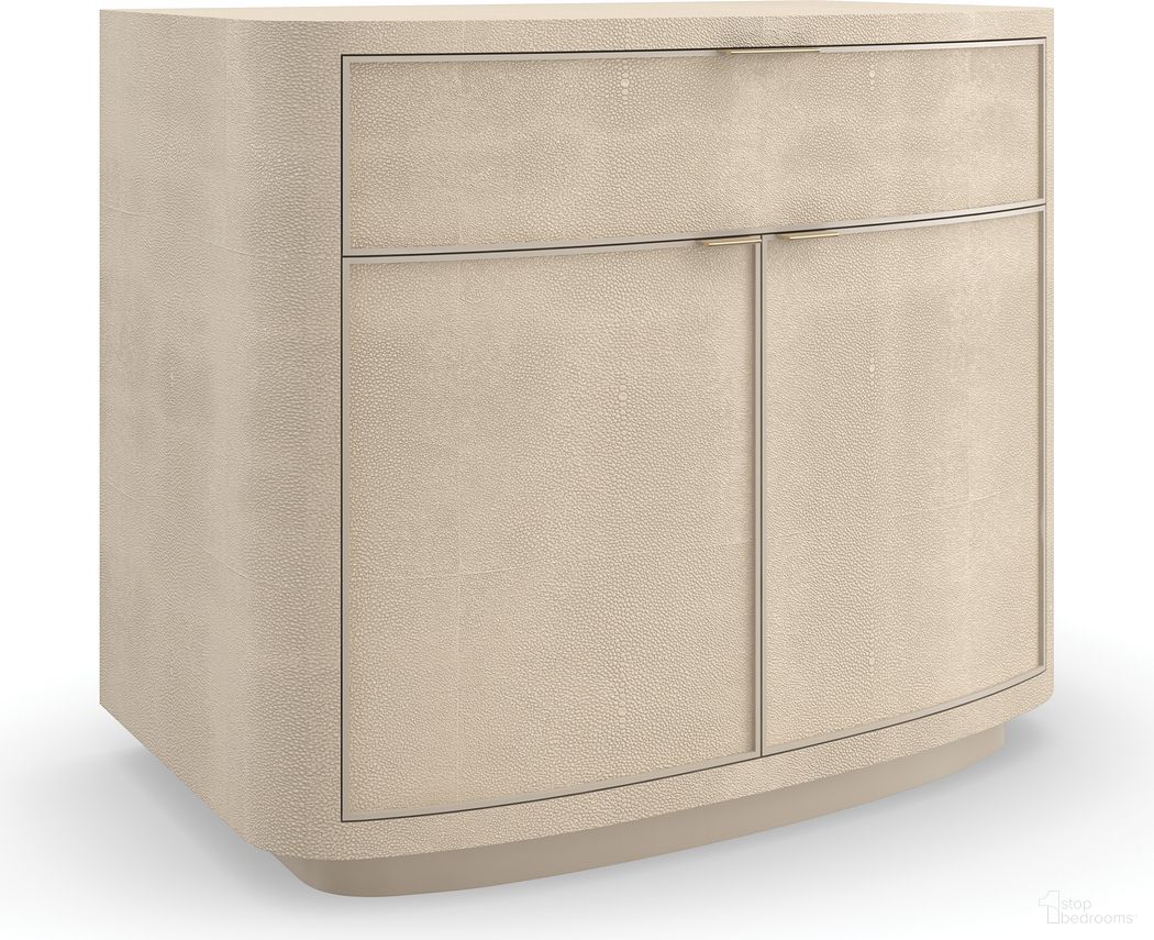 The appearance of Caracole Classic Simply Perfect Nightstand In Ivory designed by Caracole in the transitional interior design. This ivory piece of furniture  was selected by 1StopBedrooms from Caracole Classic Collection to add a touch of cosiness and style into your home. Sku: CLA-022-063. Material: Poplar.