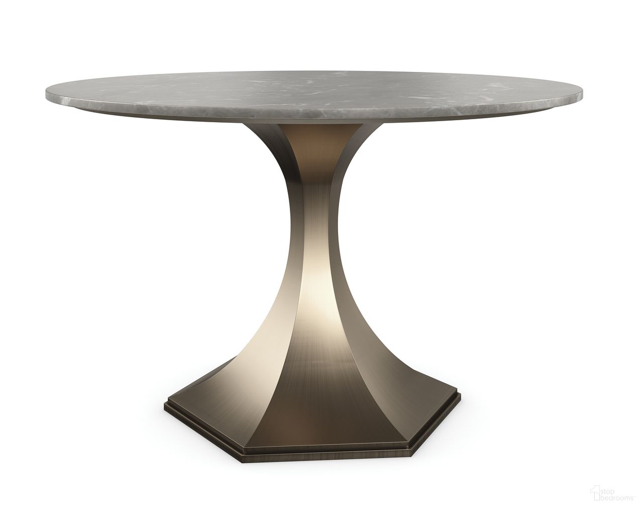 Caracole Classic Top Dining Table In Antique Brass