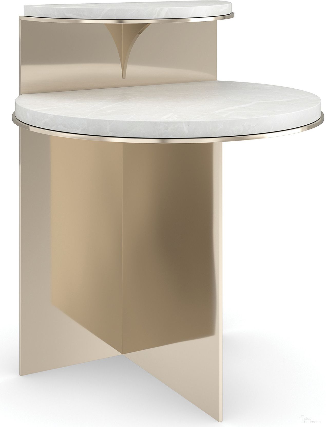 The appearance of Caracole Classic Touche Light Side Table In Gold designed by Caracole in the transitional interior design. This gold piece of furniture was selected by 1StopBedrooms from Caracole Classic Collection to add a touch of cosiness and style into your home. Sku: CLA-022-423.