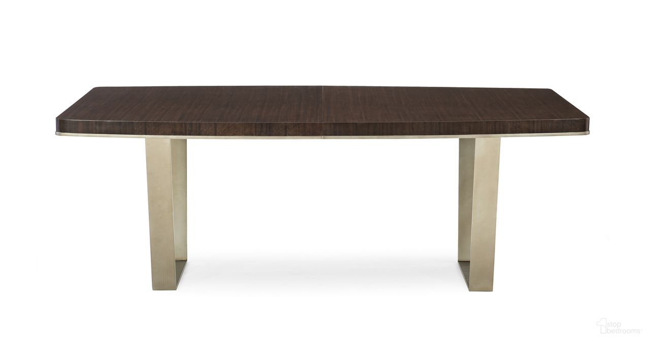 The appearance of Caracole Modern Streamline Rectangular Dining Table designed by Caracole in the modern / contemporary interior design. This brown piece of furniture was selected by 1StopBedrooms from Modern Streamline Collection to add a touch of cosiness and style into your home. Sku: M022-417-201. Table Base Style: Double Pedestal. Material: Wood. Table Top Shape: Rectangular. Size: 46" x 82".