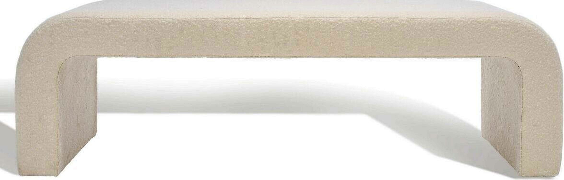 Caralynn Upholstered Bench In Ivory