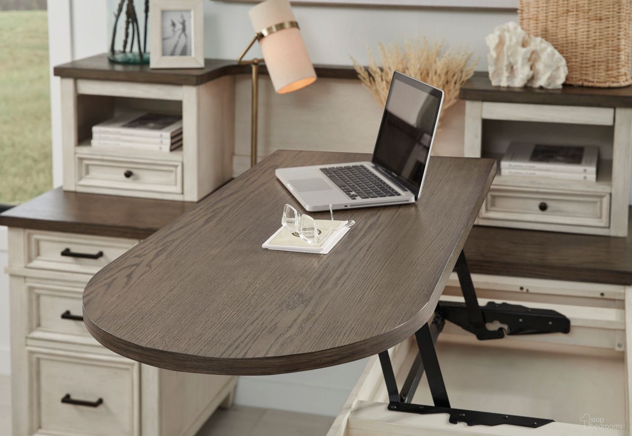 The appearance of Caraway 48 Inch Return Desk In Aged Ivory designed by Aspenhome in the country / farmhouse interior design. This aged ivory piece of furniture was selected by 1StopBedrooms from Caraway Collection to add a touch of cosiness and style into your home. Sku: I248-308-1. Material: Wood.