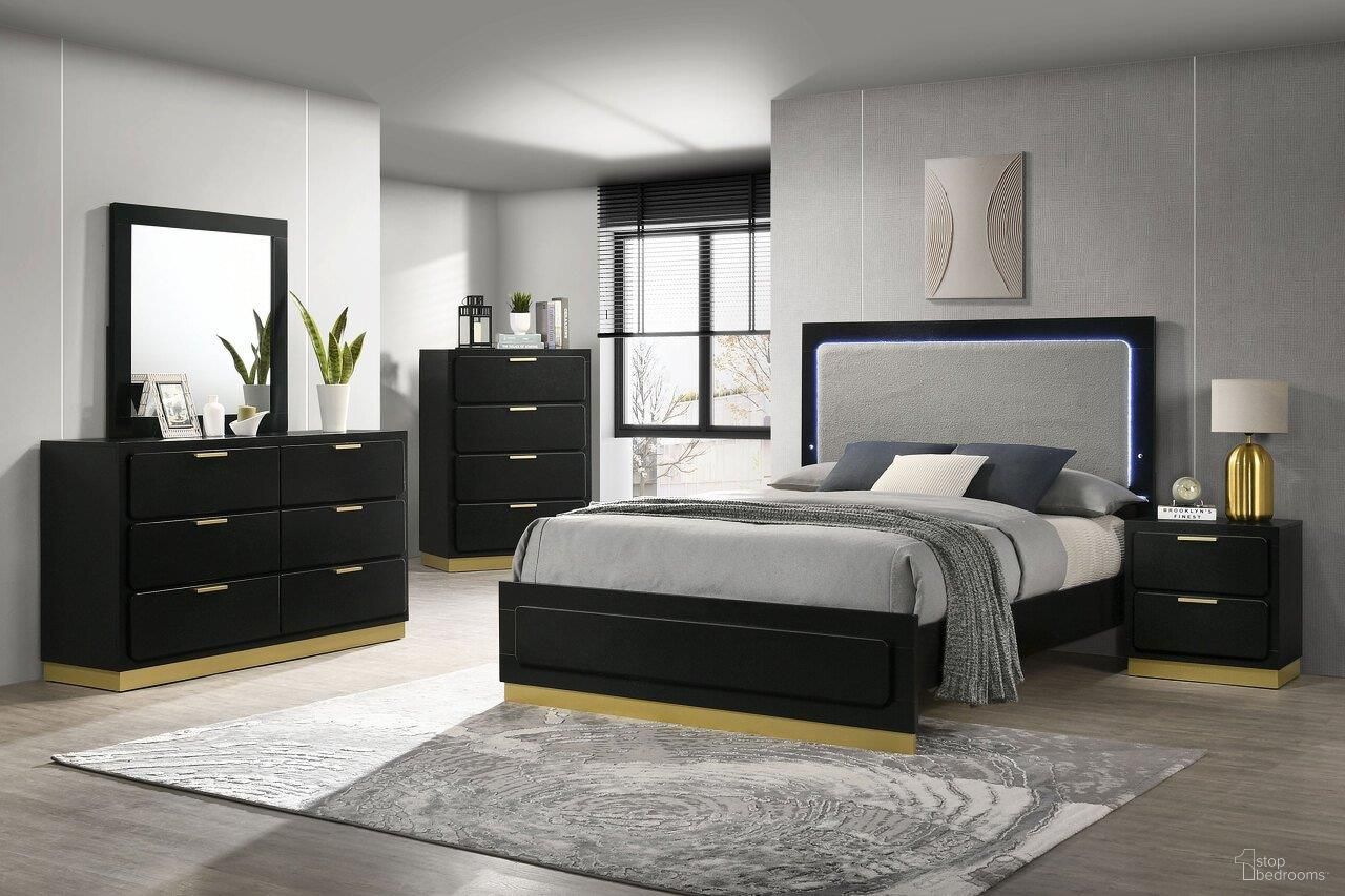 The appearance of Caraway Bedroom Set In Black designed by Coaster in the modern / contemporary interior design. This black piece of furniture  was selected by 1StopBedrooms from Caraway Collection to add a touch of cosiness and style into your home. Sku: 224781QB1;224781QB2;224782. Bed Type: Panel Bed. Material: Wood. Bed Size: Queen.