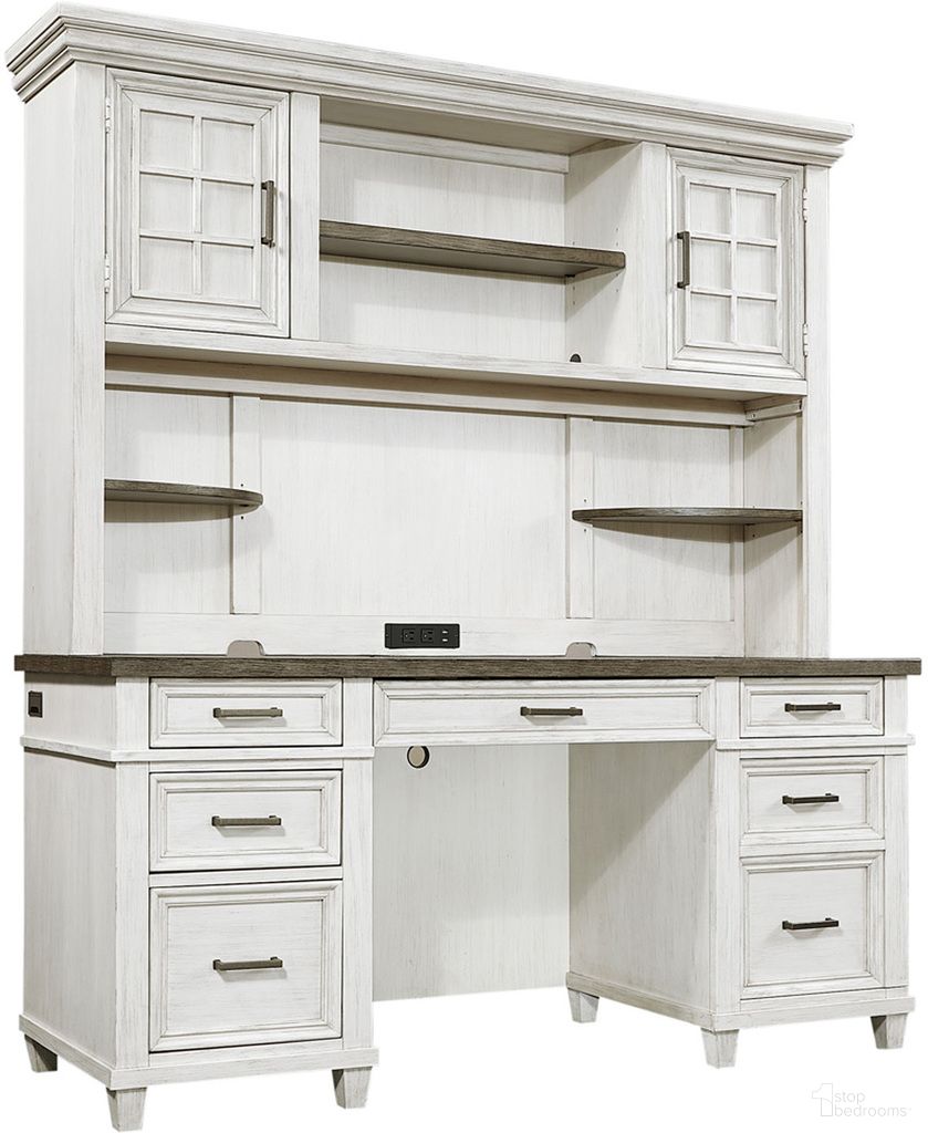 The appearance of Caraway Credenza And Hutch In White designed by Aspenhome in the country / farmhouse interior design. This white piece of furniture was selected by 1StopBedrooms from Caraway Collection to add a touch of cosiness and style into your home. Sku: I248-316-1;I248-317-1. Material: Wood.