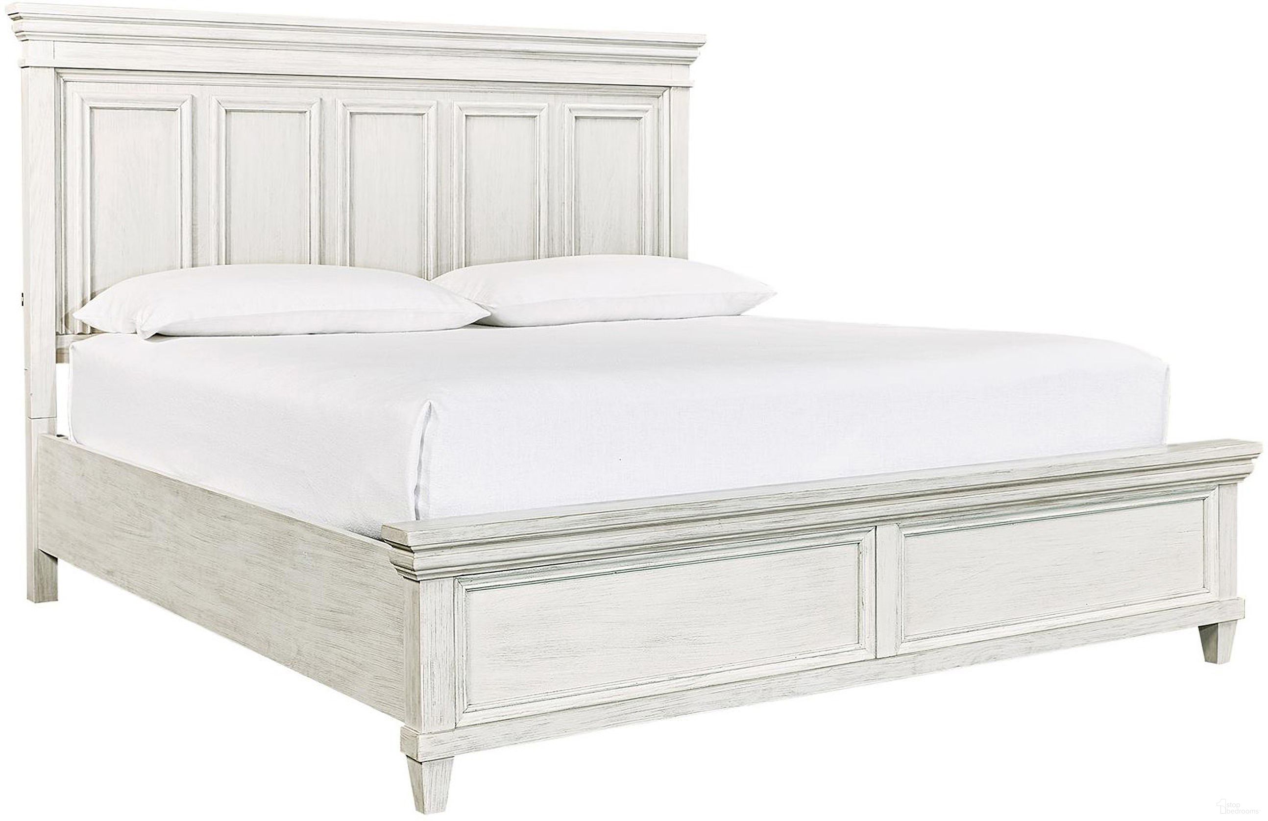 The appearance of Caraway King Panel Bed In White designed by Aspenhome in the country / farmhouse interior design. This white piece of furniture was selected by 1StopBedrooms from Caraway Collection to add a touch of cosiness and style into your home. Sku: I248-415-1;I248-406-1;I248-407-1. Bed Type: Panel Bed. Material: Wood. Bed Size: King.