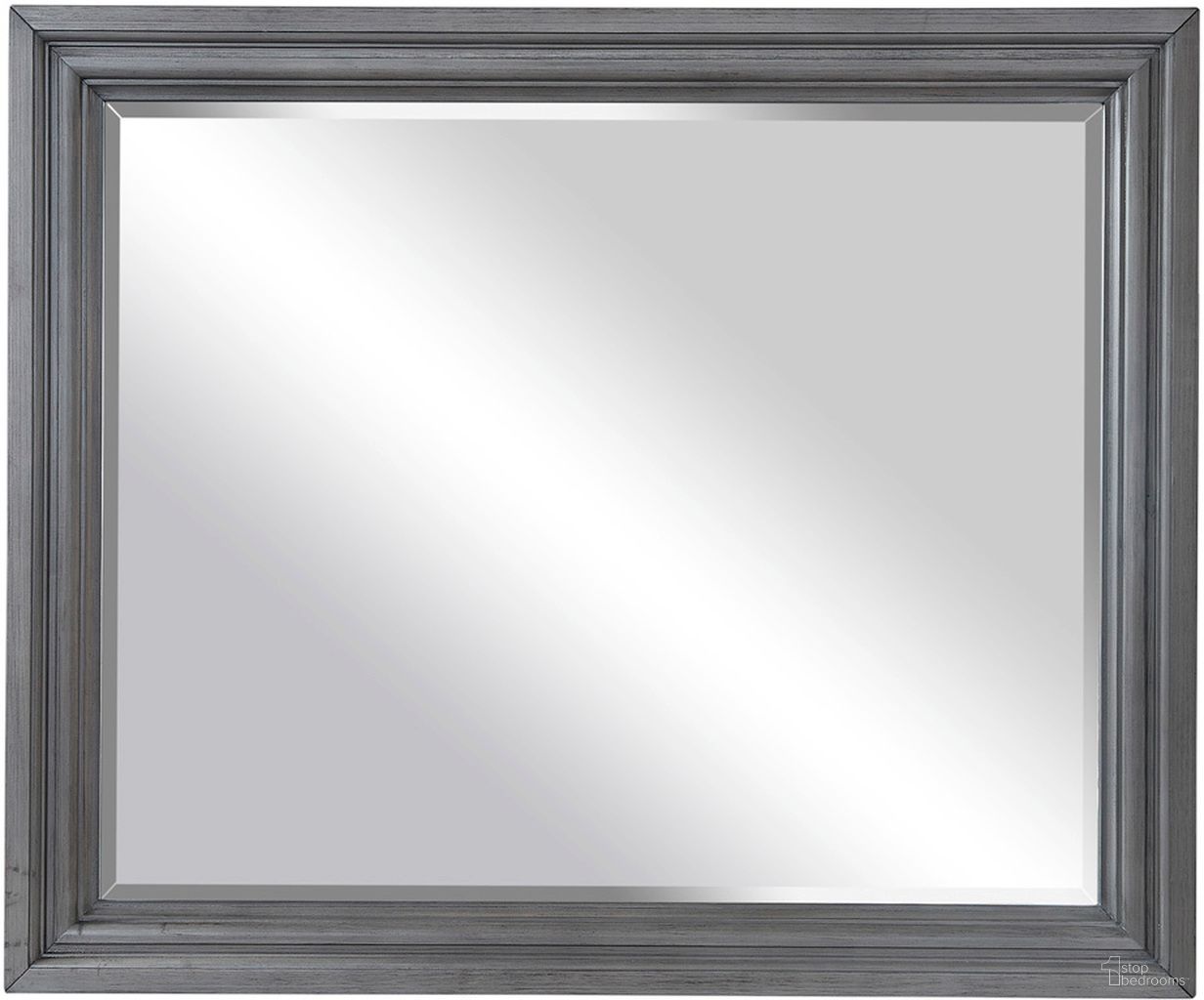 The appearance of Caraway Landscape Mirror In Grey designed by Aspenhome in the country / farmhouse interior design. This grey piece of furniture was selected by 1StopBedrooms from Caraway Collection to add a touch of cosiness and style into your home. Sku: I248-462-SLT-1. Material: Wood.