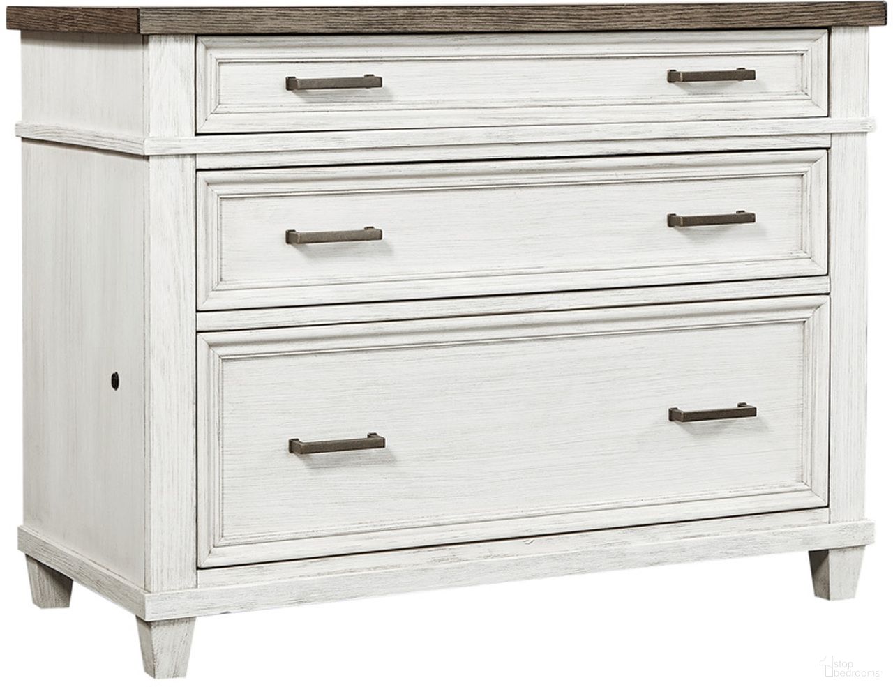 The appearance of Caraway Lateral File In White designed by Aspenhome in the country / farmhouse interior design. This white piece of furniture was selected by 1StopBedrooms from Caraway Collection to add a touch of cosiness and style into your home. Sku: I248-378-1. Material: Wood.