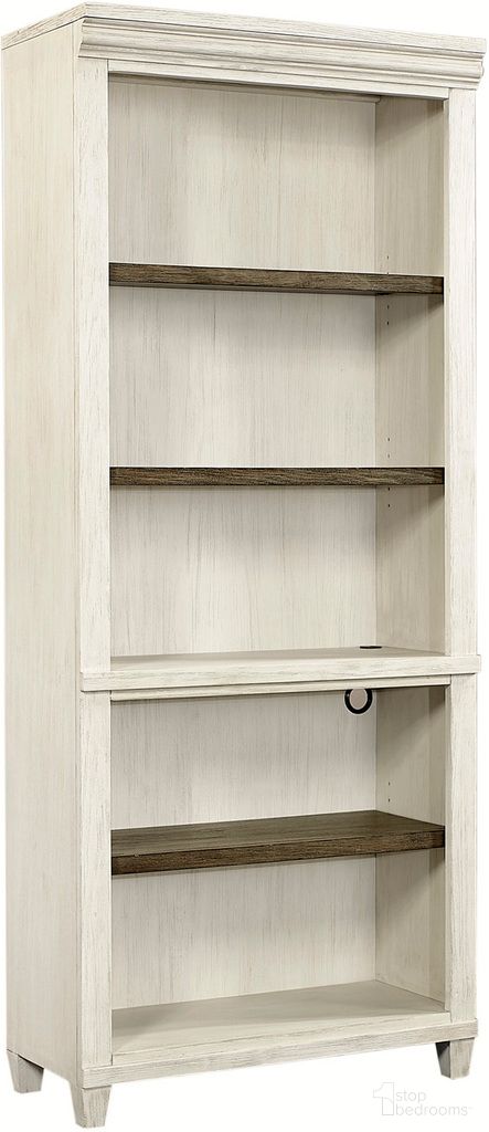 The appearance of Caraway Open Bookcase In White designed by Aspenhome in the country / farmhouse interior design. This white piece of furniture was selected by 1StopBedrooms from Caraway Collection to add a touch of cosiness and style into your home. Sku: I248-333-1. Material: Wood.