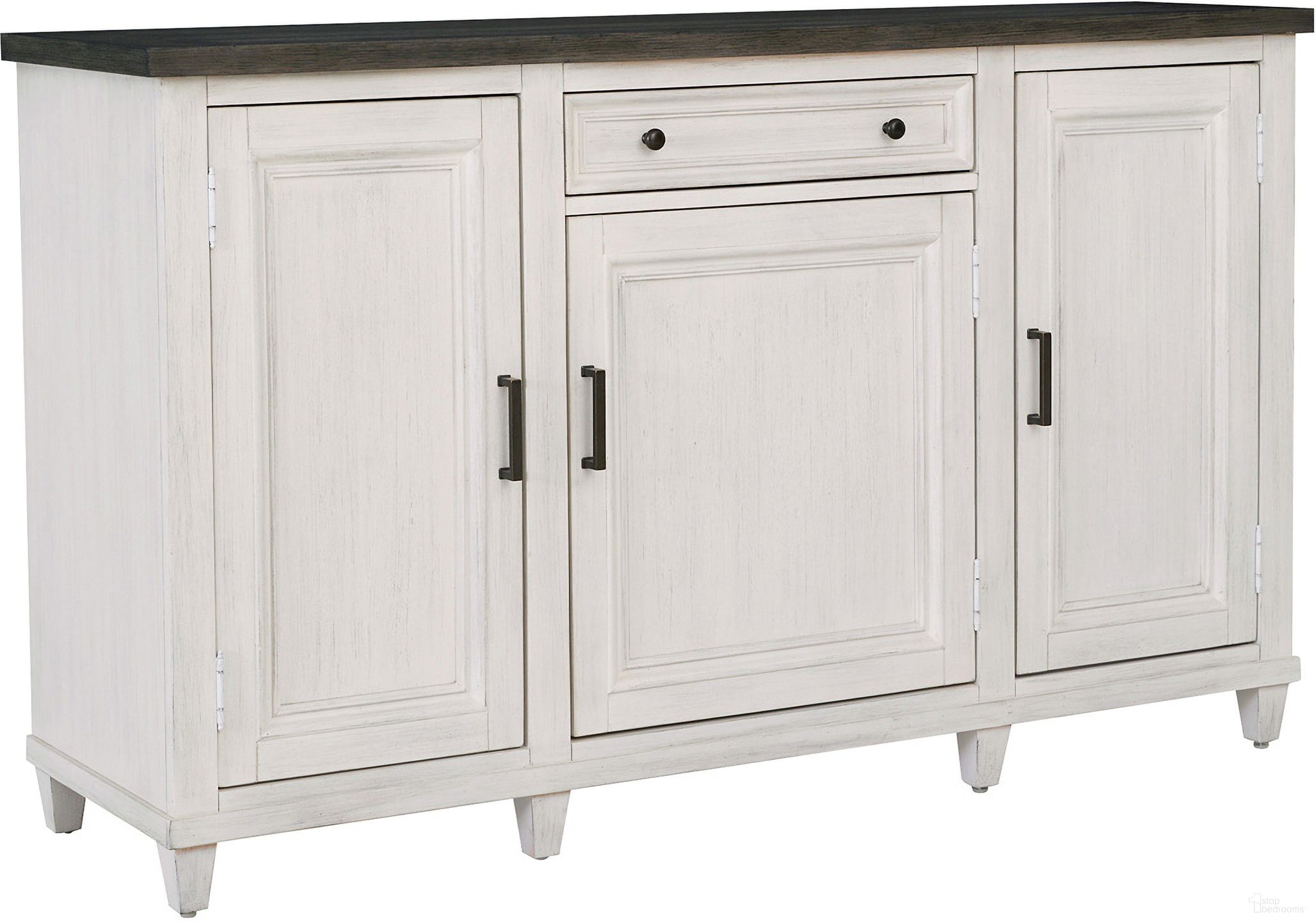The appearance of Caraway Sideboard In Aged Ivory designed by Aspenhome in the country / farmhouse interior design. This aged ivory piece of furniture  was selected by 1StopBedrooms from Caraway Collection to add a touch of cosiness and style into your home. Sku: I248-6808. Material: Wood.