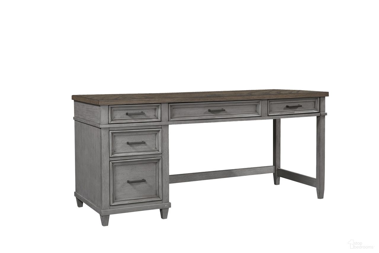 The appearance of Caraway Single Ped Desk In Aged Ivory designed by Aspenhome in the country / farmhouse interior design. This aged ivory piece of furniture was selected by 1StopBedrooms from Caraway Collection to add a touch of cosiness and style into your home. Sku: I248-307-1. Material: Wood.